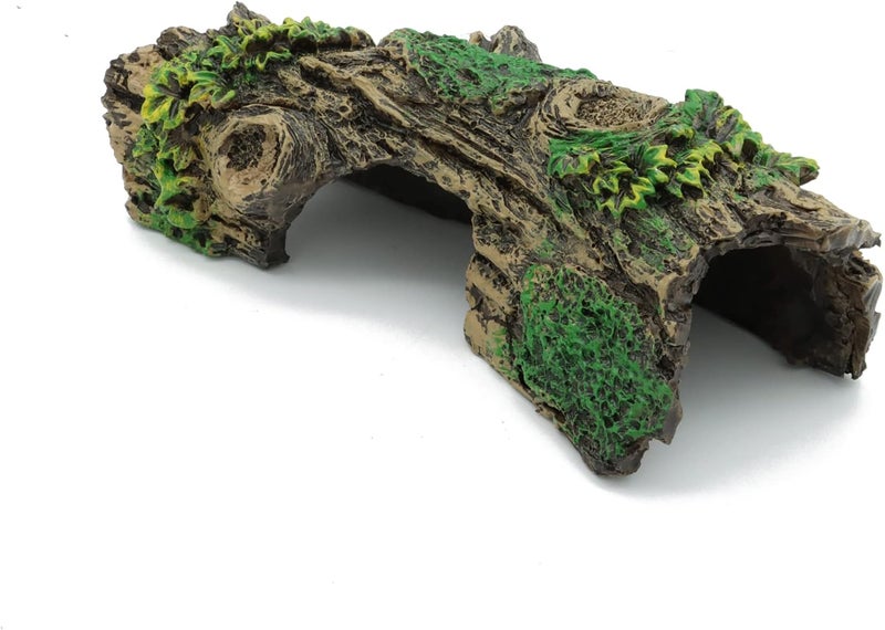 JIH Aquarium Decorations Resin Hollow Tree Trunk Ornament, Bettas House Cave Wood House Decor for Fish Tank (HS-SP207) - Image 1